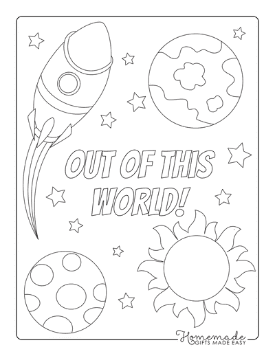 Solar system planet coloring pages for kids free printables