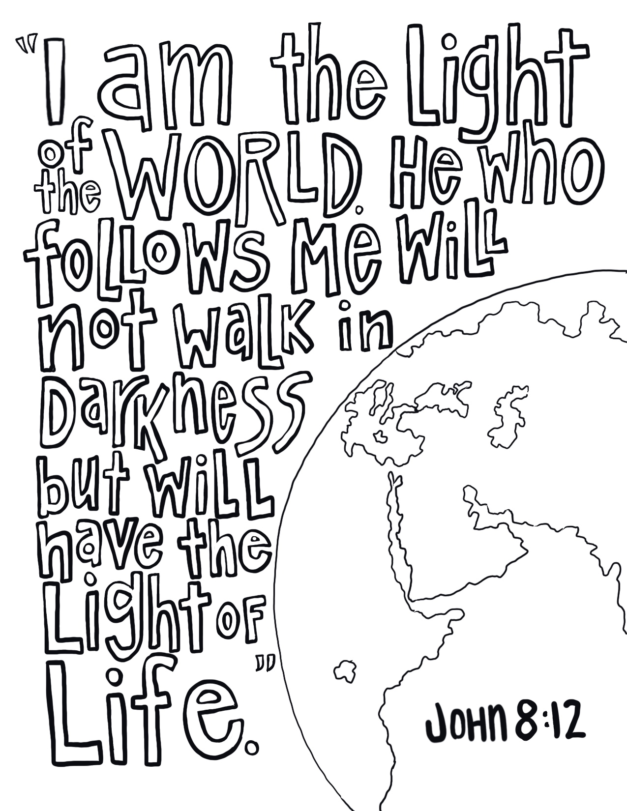 Light of the world coloring page â from victory road