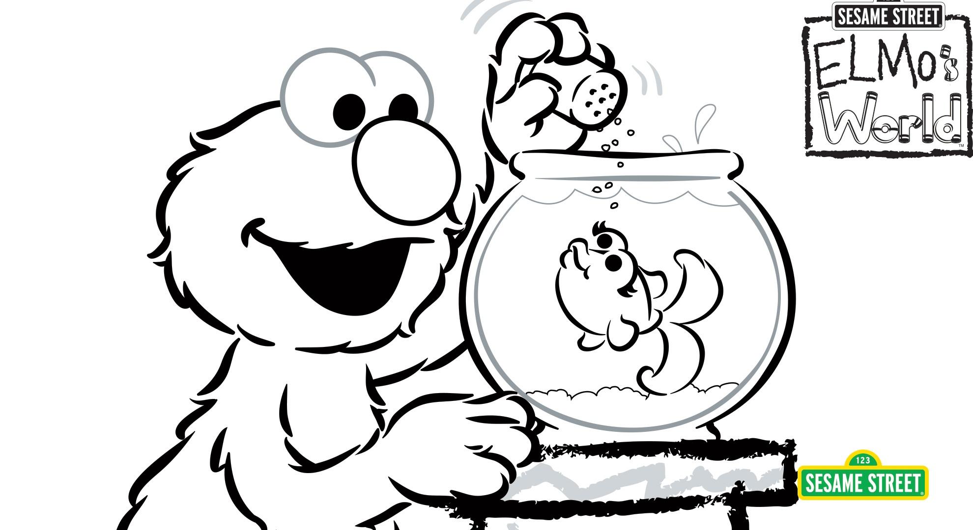 Elmos world coloring page printable sesame street pbs learningmedia