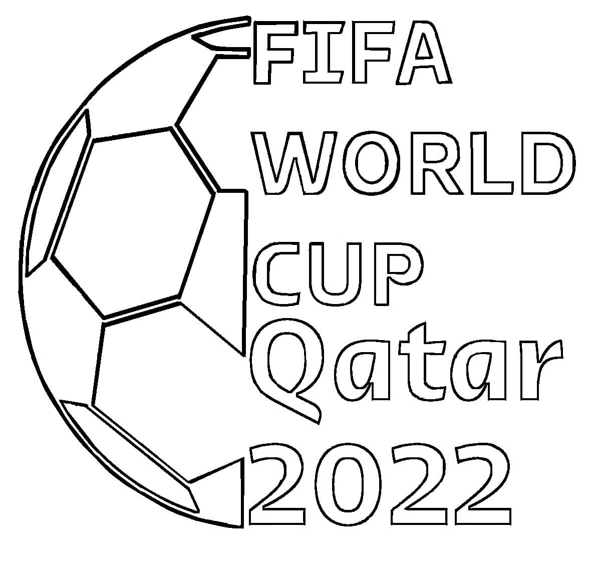 Fifa world cup qatar coloring page