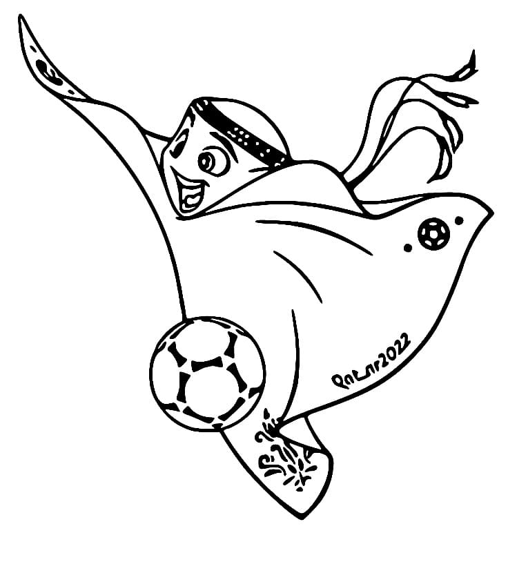 Laeeb world cup coloring page