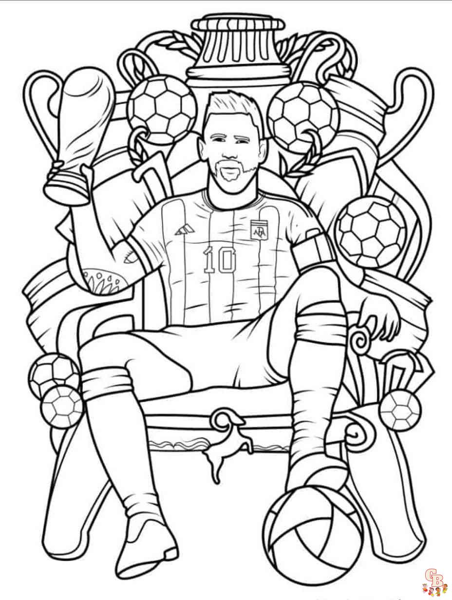 Create masterpieces with free messi coloring pages for kids