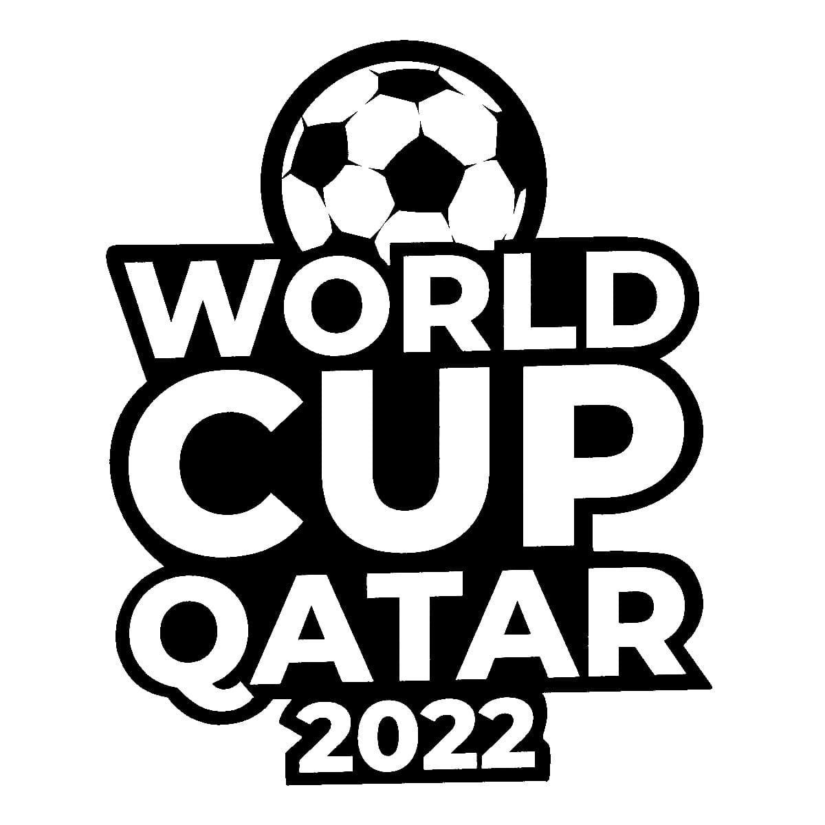 World cup qatar coloring page