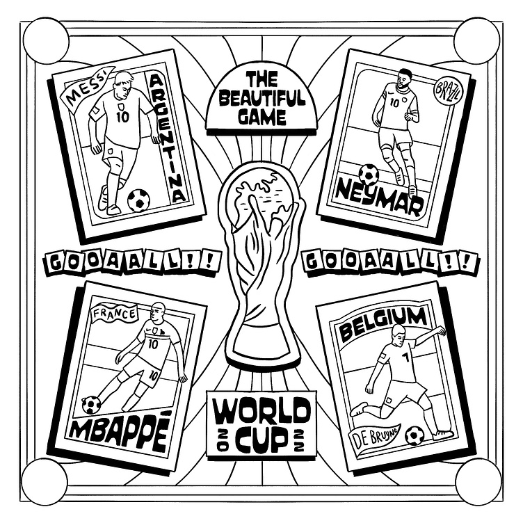 World cup illustration poster by lisa mccormick on