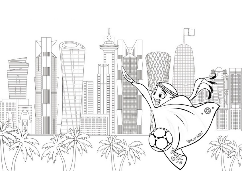 Coloring page fifa world cup doha