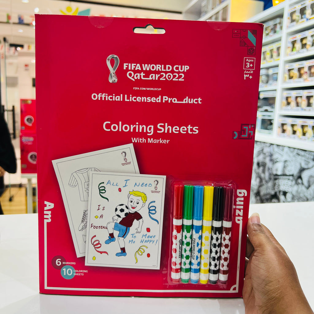 Fifa football coloring sheets with markers