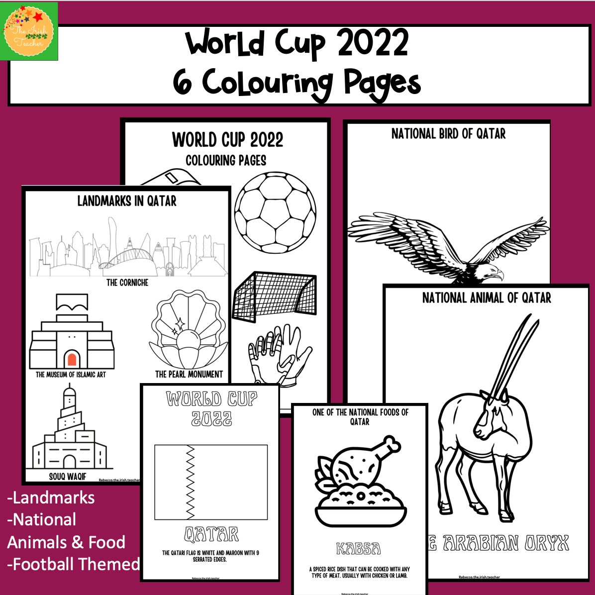 World cup colouring pages teaching resources