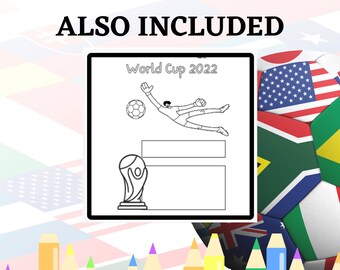 Fifa world cup coloring pagesworld cup coloring book with country flags world cup soccer playersprintable kids coloring book instant download