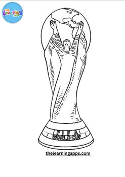 Fifa world cup football trophy printable worksheets coloring pages