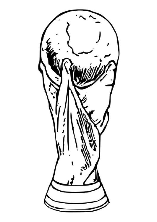 Coloring page world cup trophy