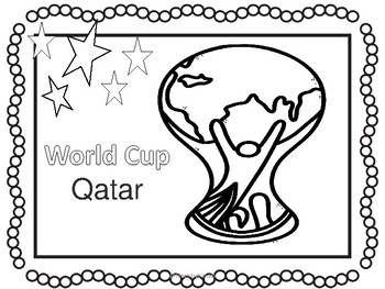 World cup qatar coloring pages by teaching kiddos with mandy