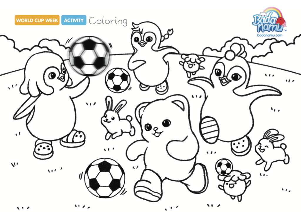 Day soccer coloring sheet