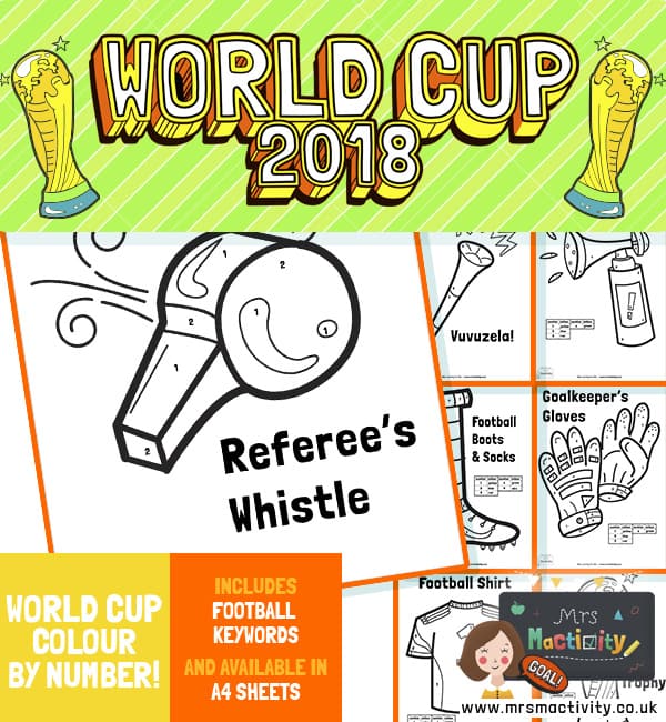 World cup lour by number primary teaching resources