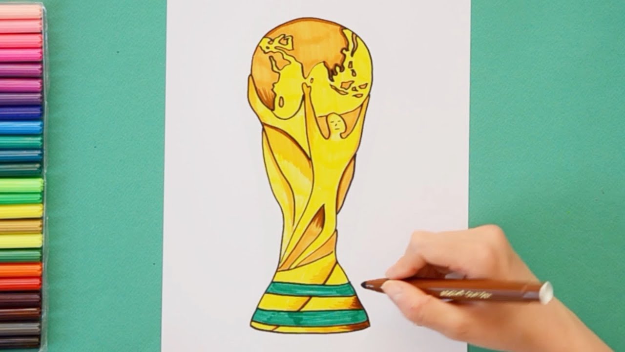 How to draw fifa world cup trophy