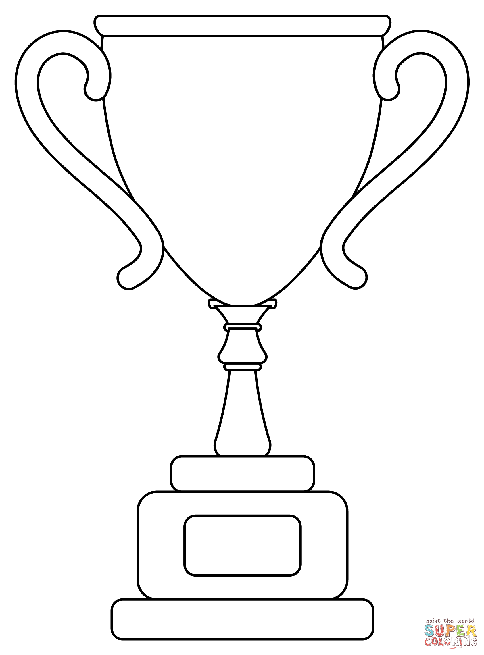 Trophy coloring page free printable coloring pages