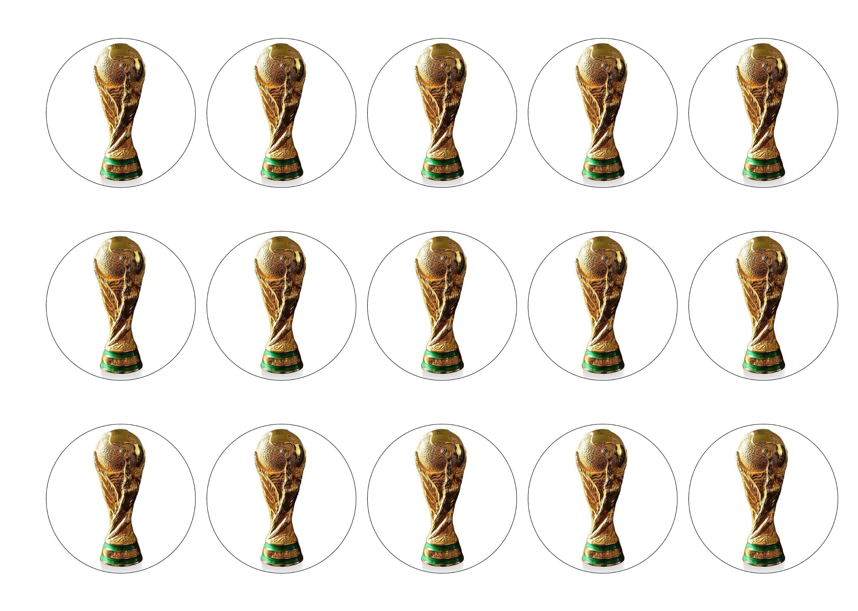 Edible cake toppers world cup trophy