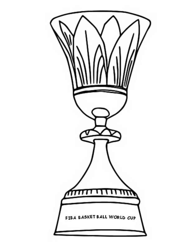 Coloring page fiba basketball world cup trophy