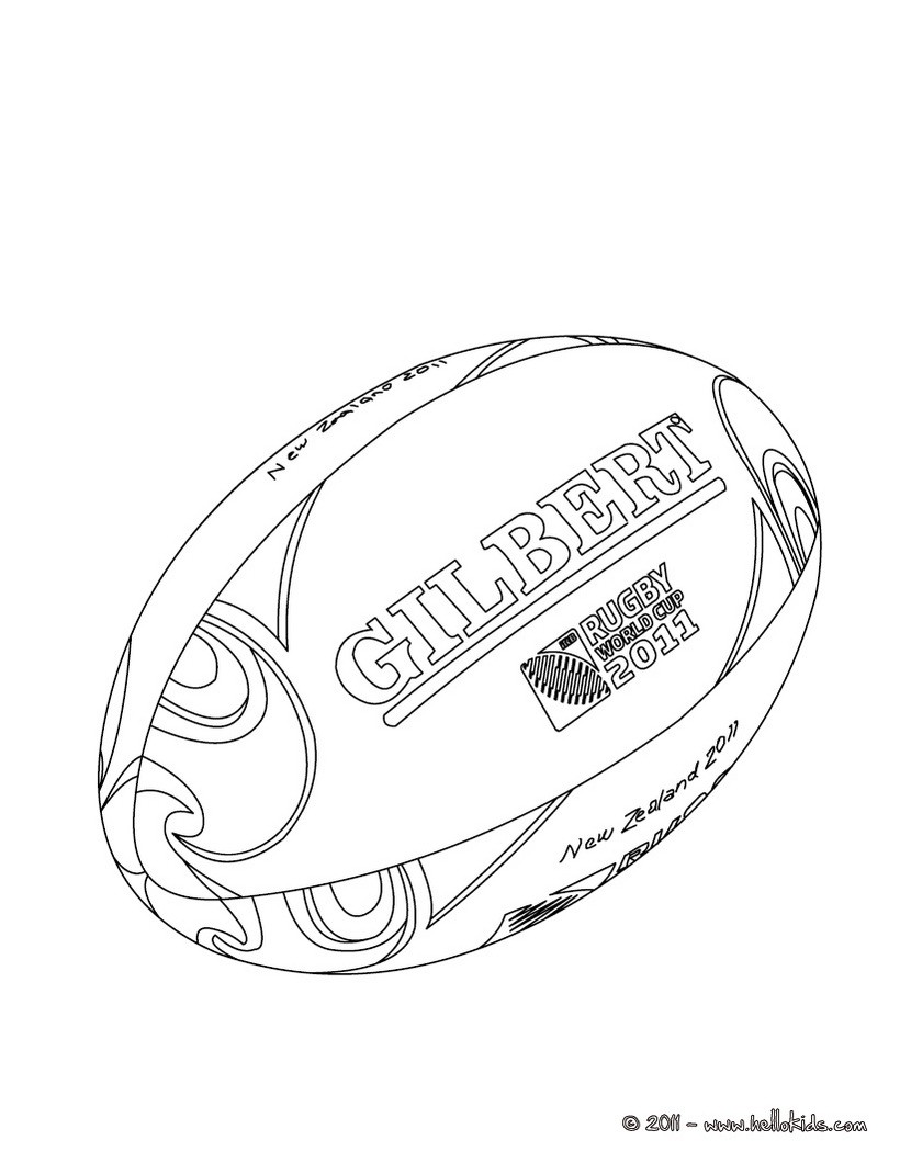 Rugby world cup official ball coloring pages