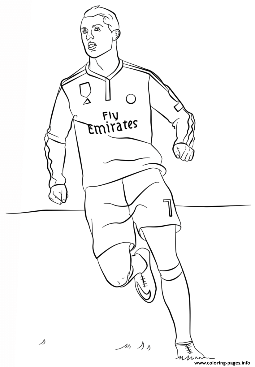 Cristiano ronaldo world cup football coloring page printable