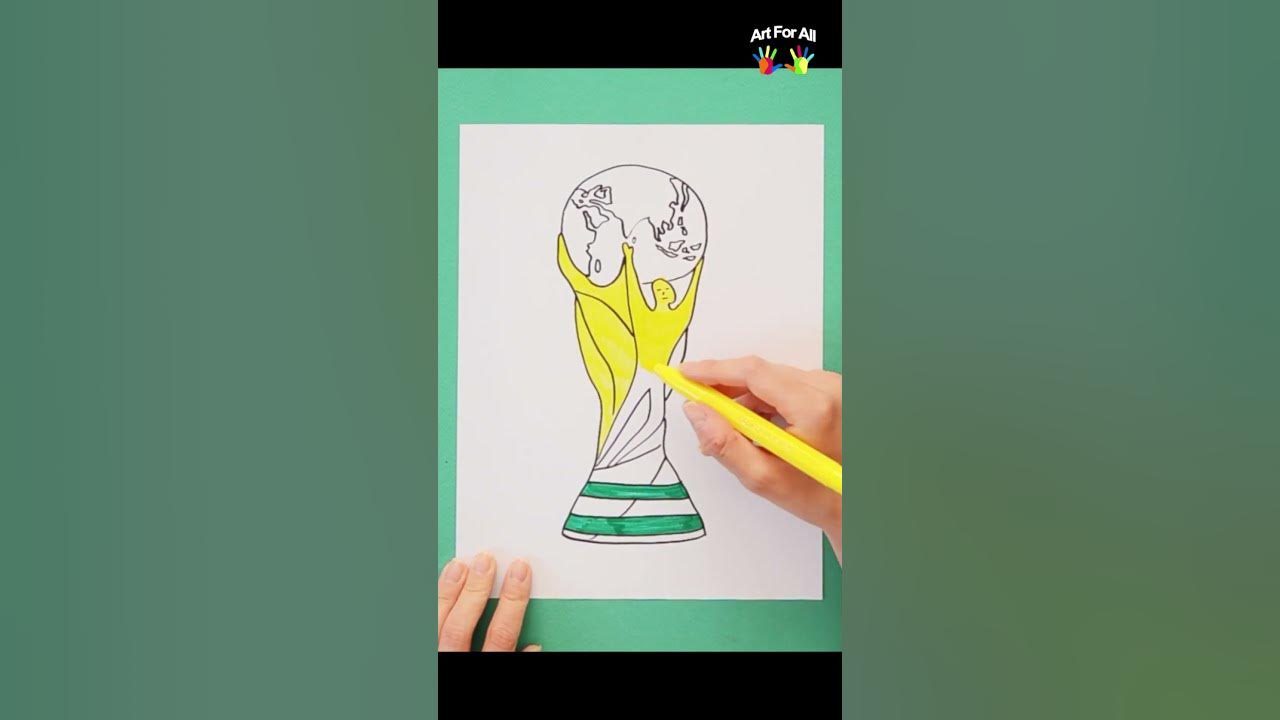 How to draw world cup trophy