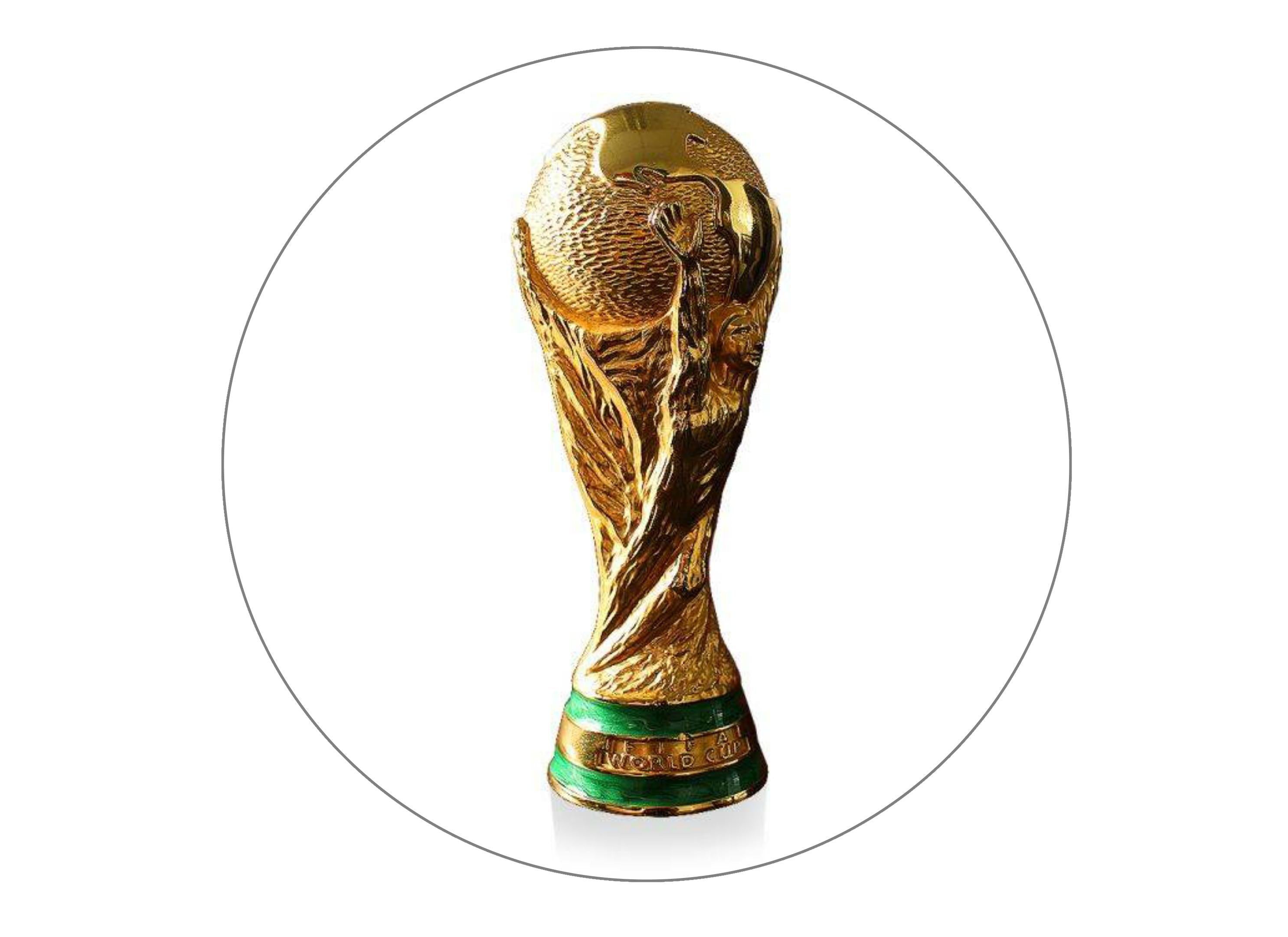 Edible cake toppers world cup trophy