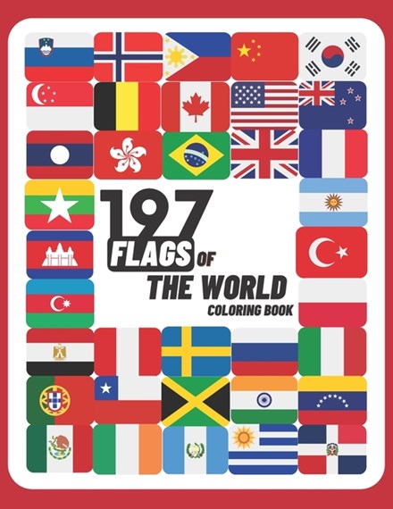 Flags of the world coloring book by avapy book