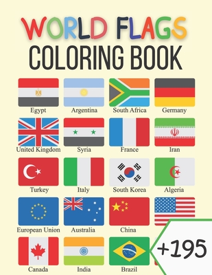World flags coloring book countries around the world and their flags flags coloring book challenge your knowledge of the country flags le paperback square books