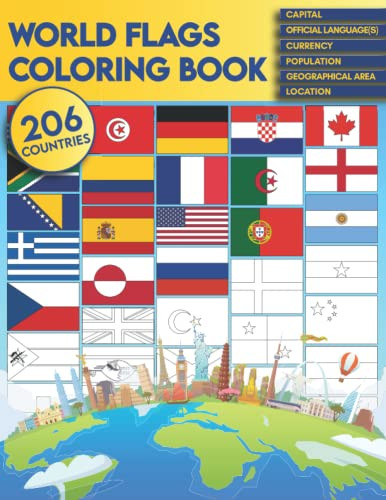 World flags coloring book by maurice selis