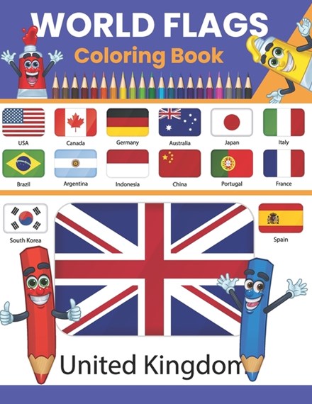 World flags coloring book by shary jefson publishing