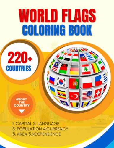World flags coloring book world country flag coloring book for adults and children based on continents around the world coloring book by fokir musta