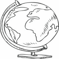 World globe coloring pages