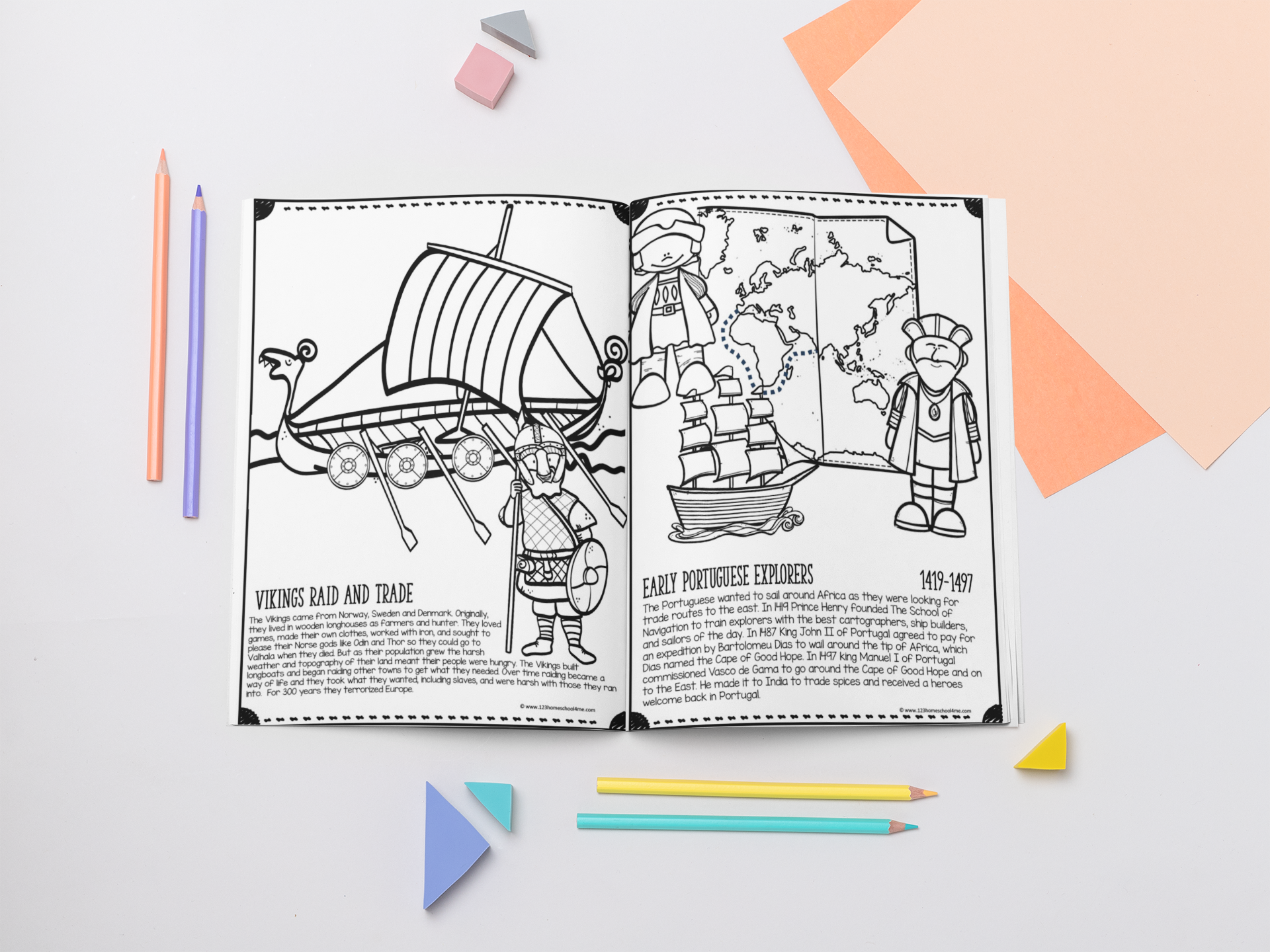 World history coloring pages vol