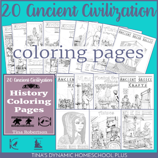 Ancient civilization history coloring pages