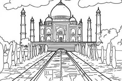 Coloring pages for ancient wonders of the world