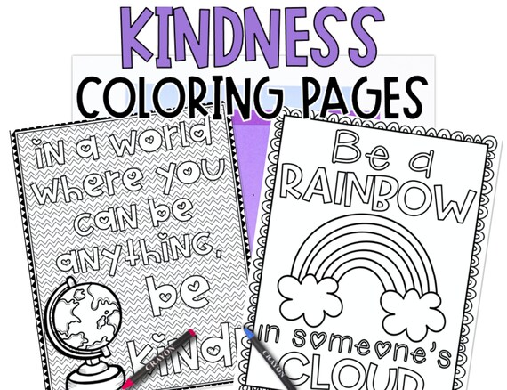 Kindness coloring pages no prep world kindness day