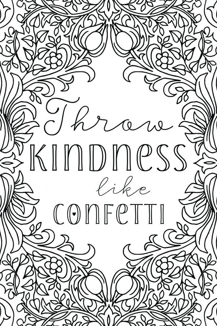 Kindness coloring pages