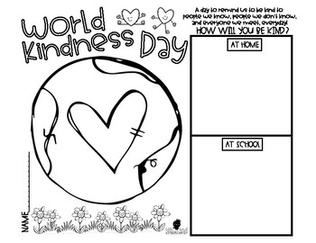 World kindness day freebie by little bird kindergarten tpt