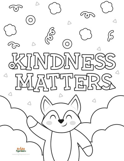 Free printable kindness coloring pages