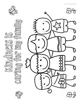 Free international day of families kindness coloring pages tpt