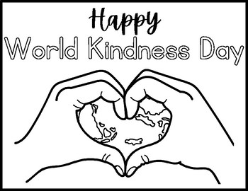 World kindness day coloring pagesheet by a coffee for the teacher