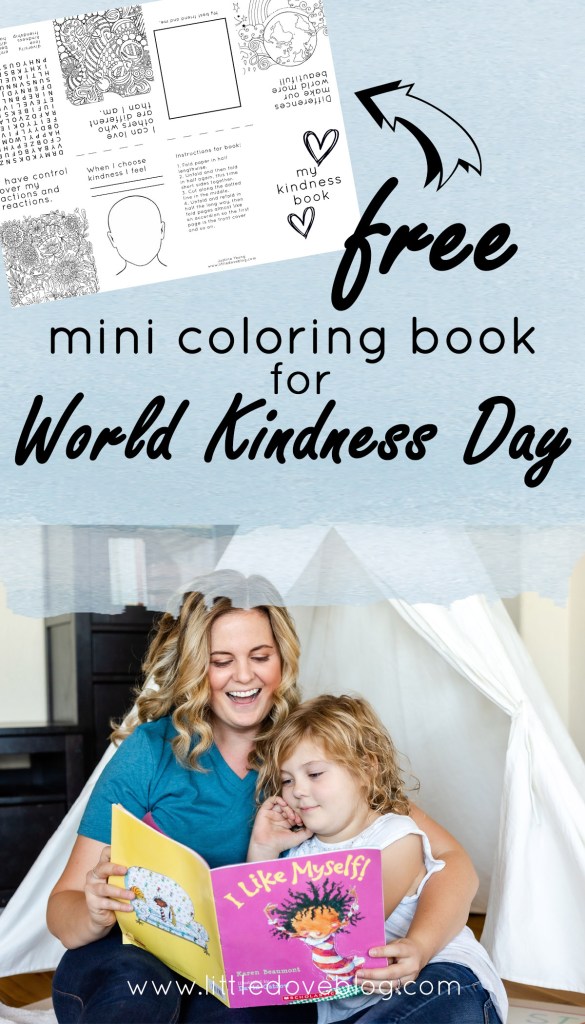 Mini kindness coloring book printable