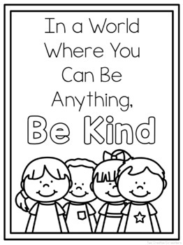 Random acts of kindness coloring sheets by two creative co