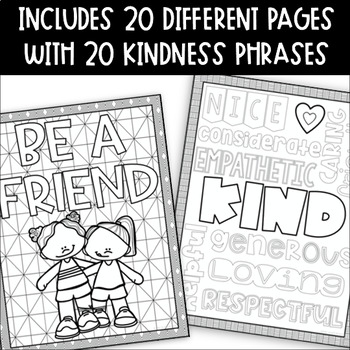 Kindness coloring pages social emotional learning coloring deals