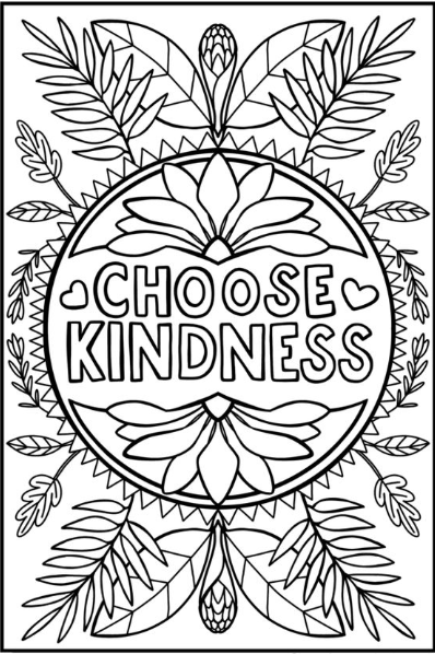 Free kindness coloring pages