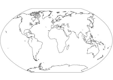 World map coloring page free printable coloring pages