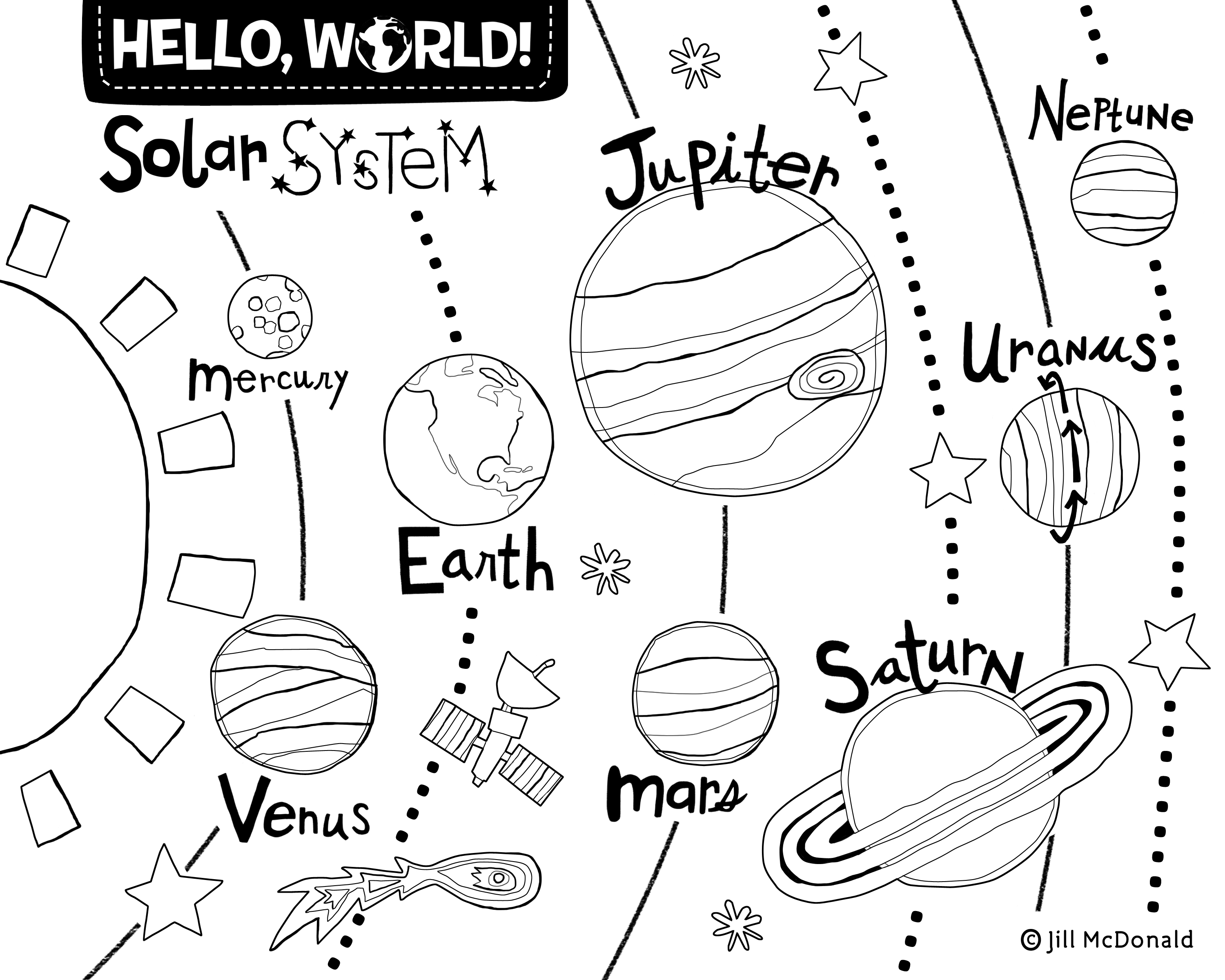 Hello world printables and activities brightly