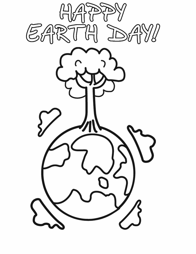 Coloring pages happy earth day coloring pages for kids