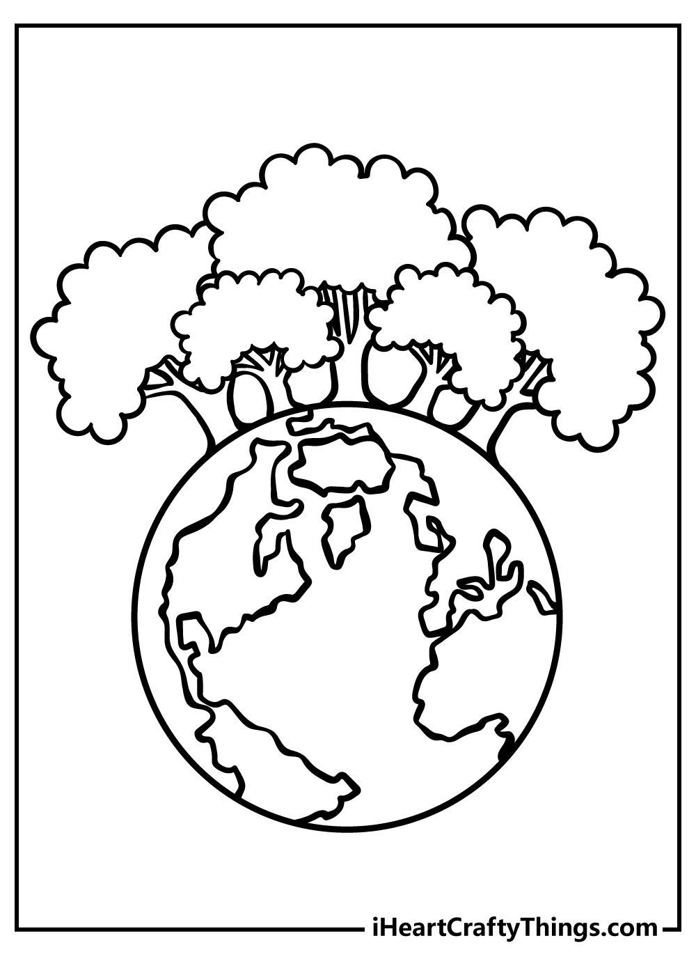 Earth coloring pages free printables