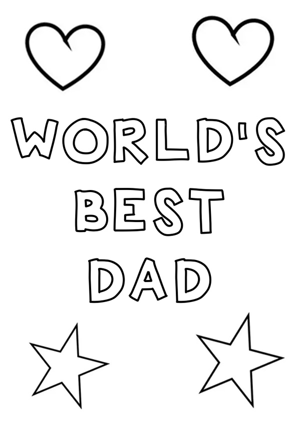 Coloring pages worlds best dad coloring pages for kids