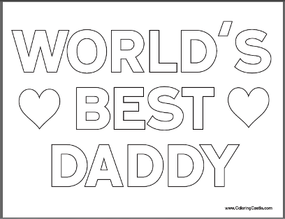 Free fathers day coloring pages for kids